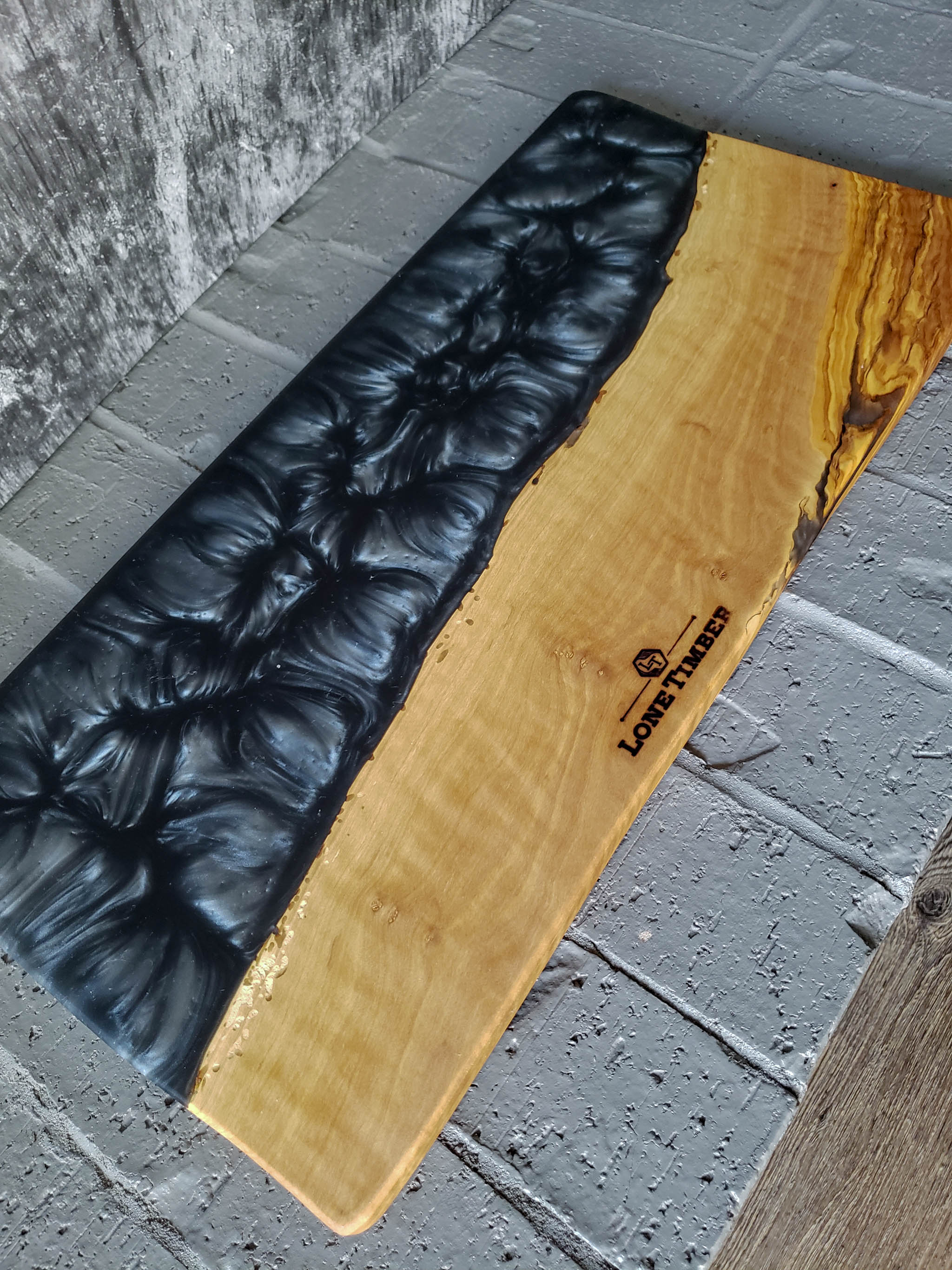 Olive Wood Charcuterie Board in Gray