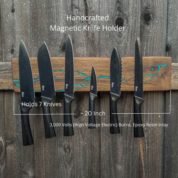 Magnetic Knife Holder - Long - Walnut